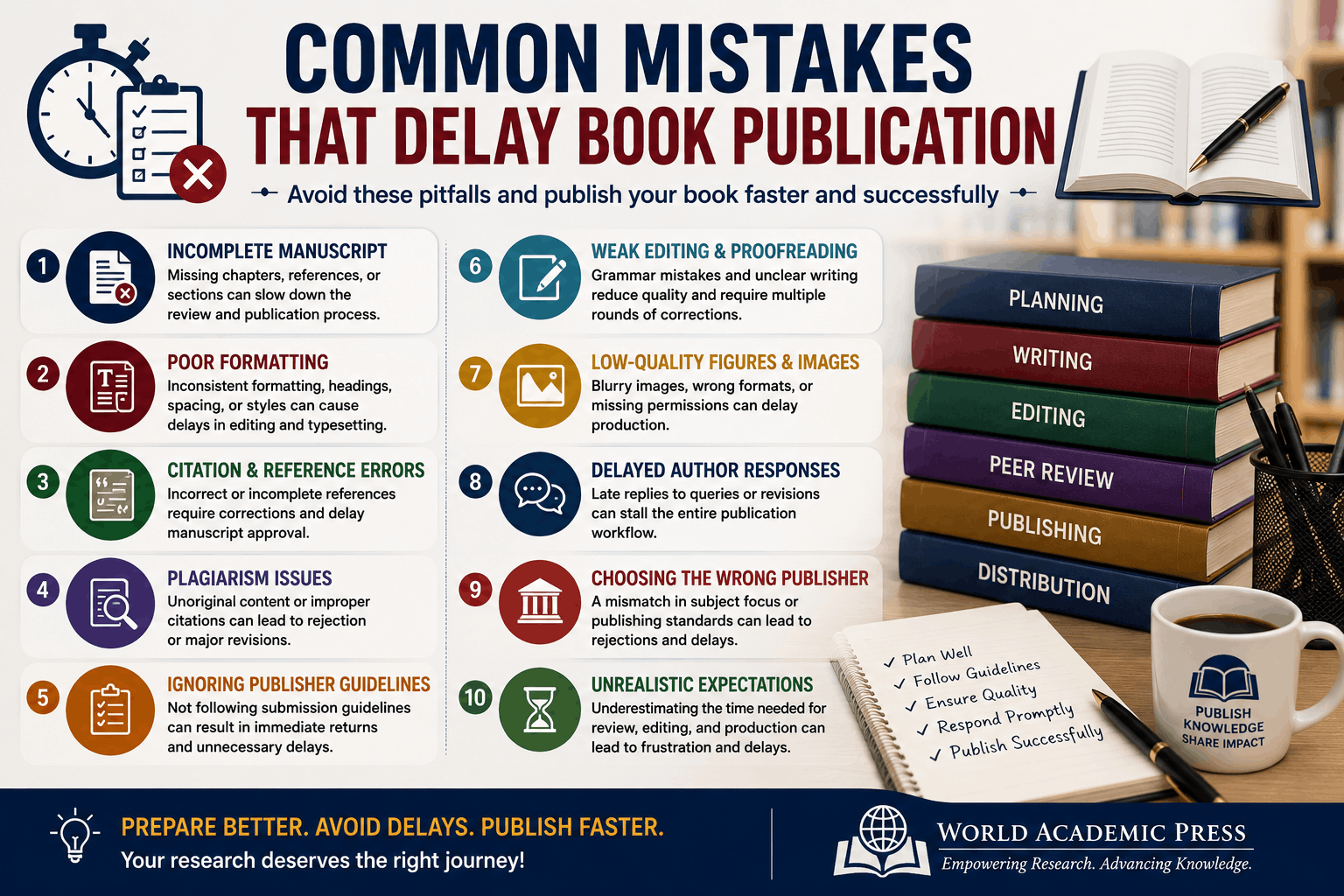 Common Mistakes That Delay Book Publication