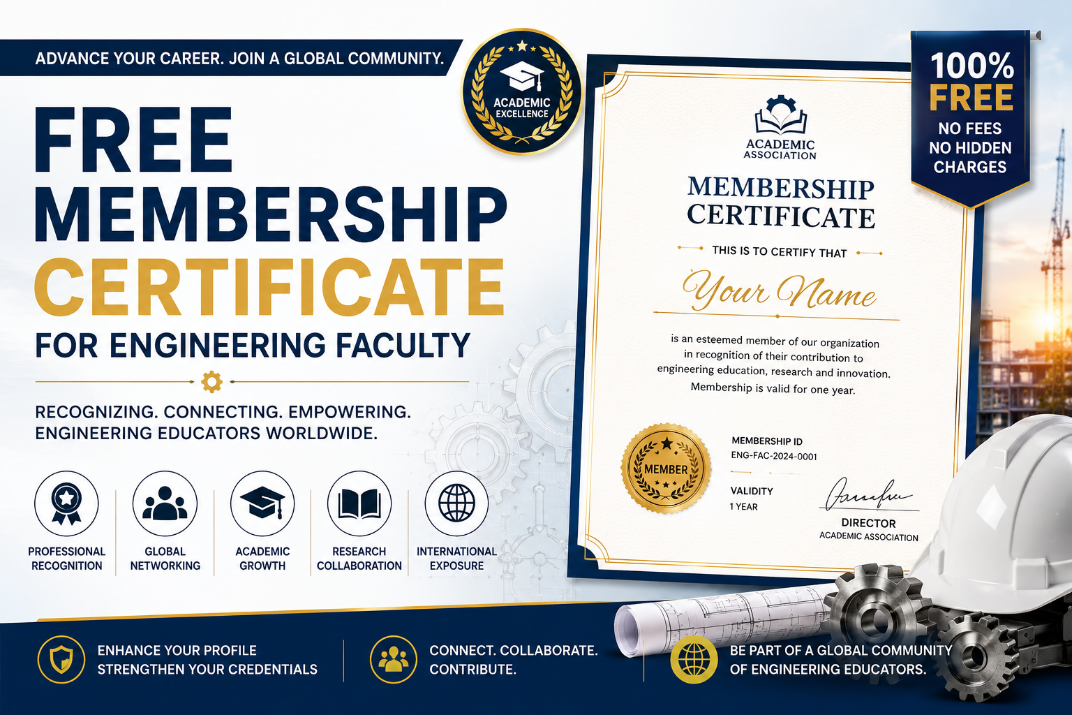 Free Membership Certificate for Engineering Faculty: Boost Your Academic and Professional Recognition