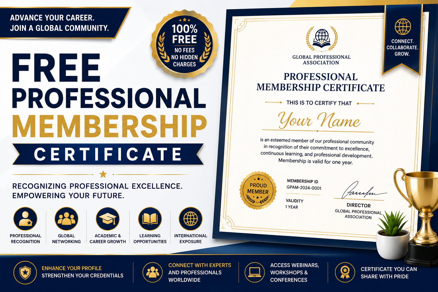 Free Professional Membership Certificate: A Valuable Credential for Academic and Career Growth