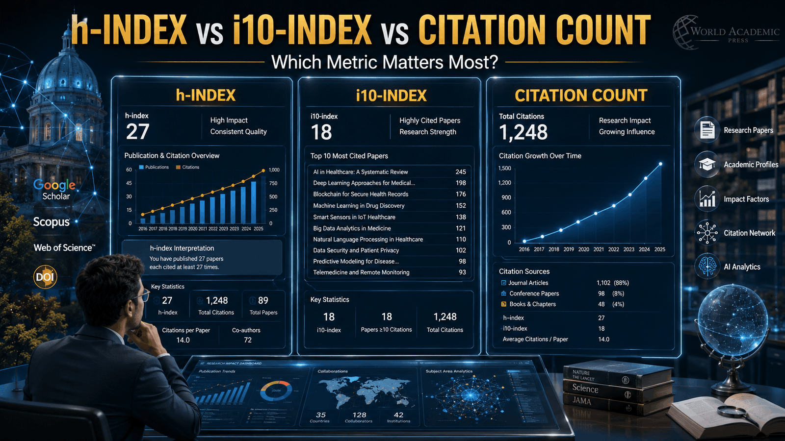 h-index vs i10-index vs Citation Count: Which Research Metric Matters Most?