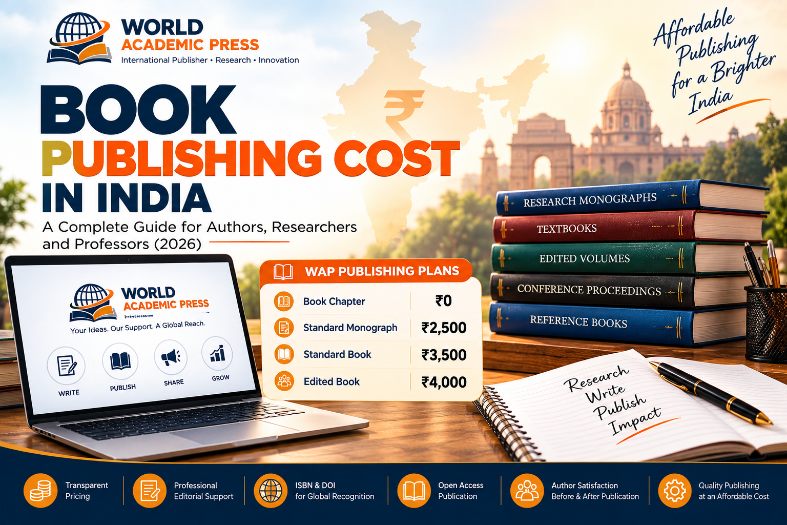 Book Publishing Cost in India: Complete 2026 Guide for Authors, Researchers and Professors